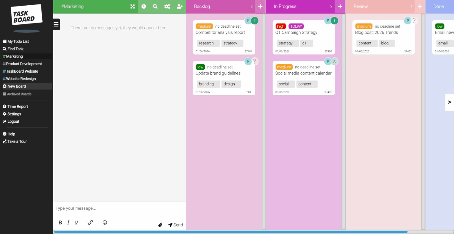 Task Board for Software Teams